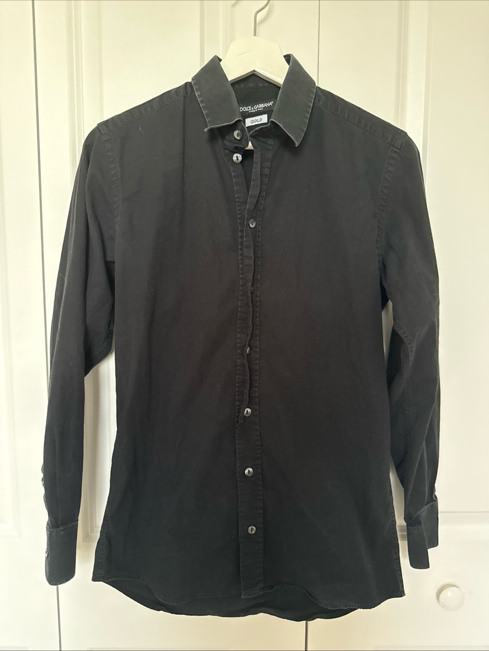 Dolce & Gabbana Gold Casual Button Up Shirt Size 15/38 Made in Italy Designer
